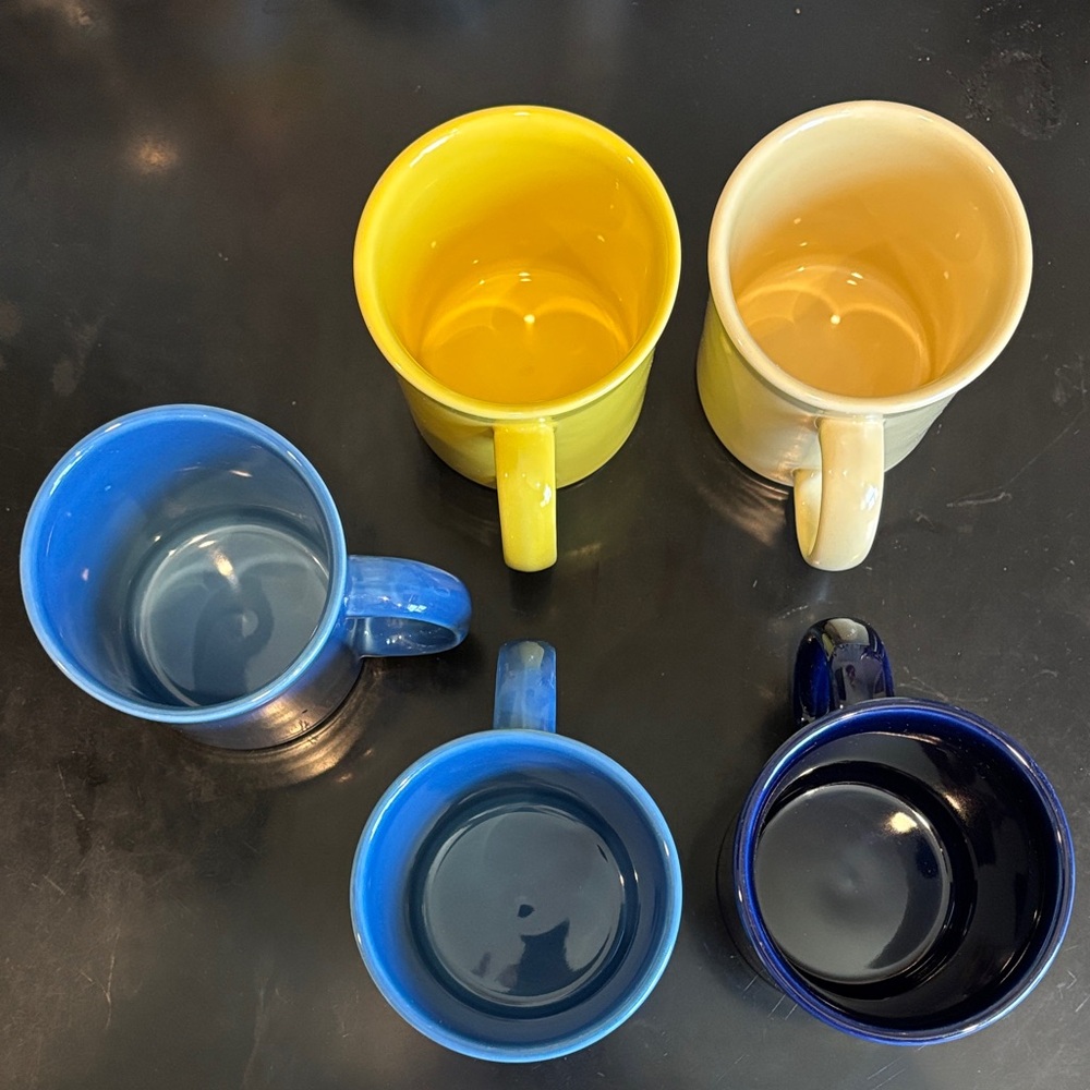 5 Fiestaware Java Mugs
